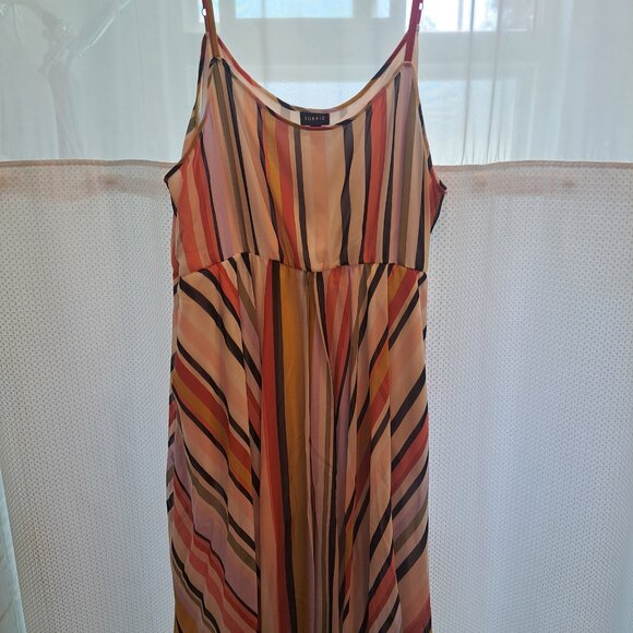 NWT Torrid Midi Chiffon Multicolored Dress Size 3 - Picture 2 of 10